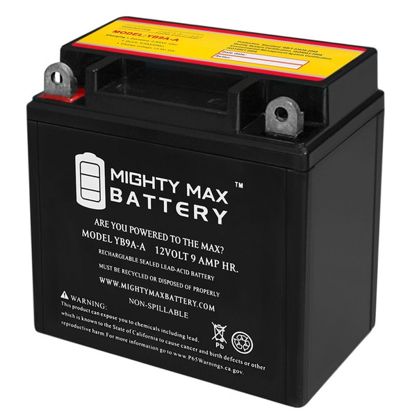 Mighty Max Battery YB9A-A 12V 9AH Battery Replacement for Powersport YB9A-A Battery YB9A-A46